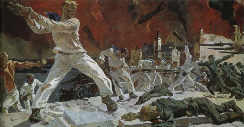 unknow artist Battle of Sevastopol oil painting image